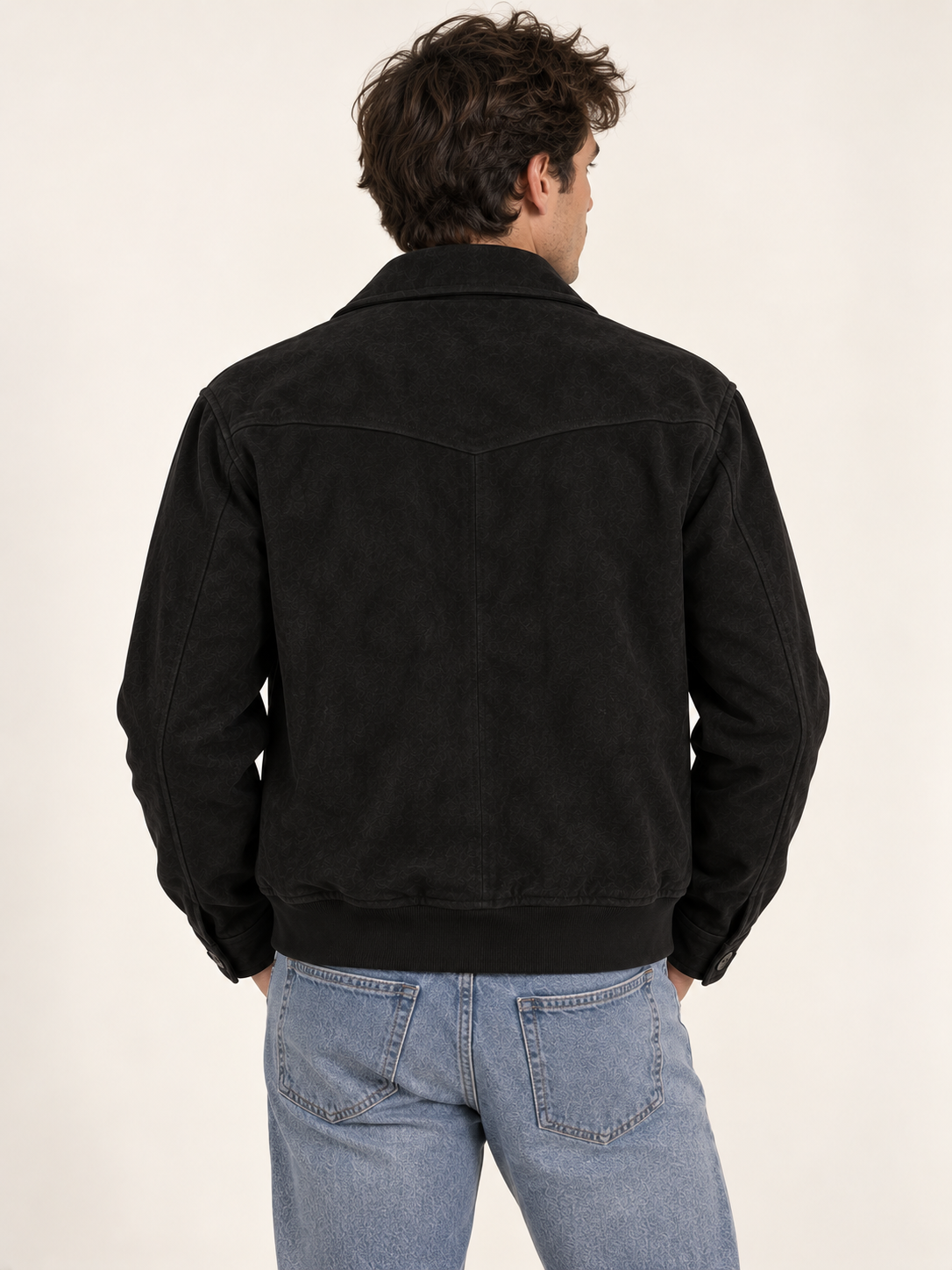 Chaqueta de Hombre con Cuello Vuelto y Cremallera
