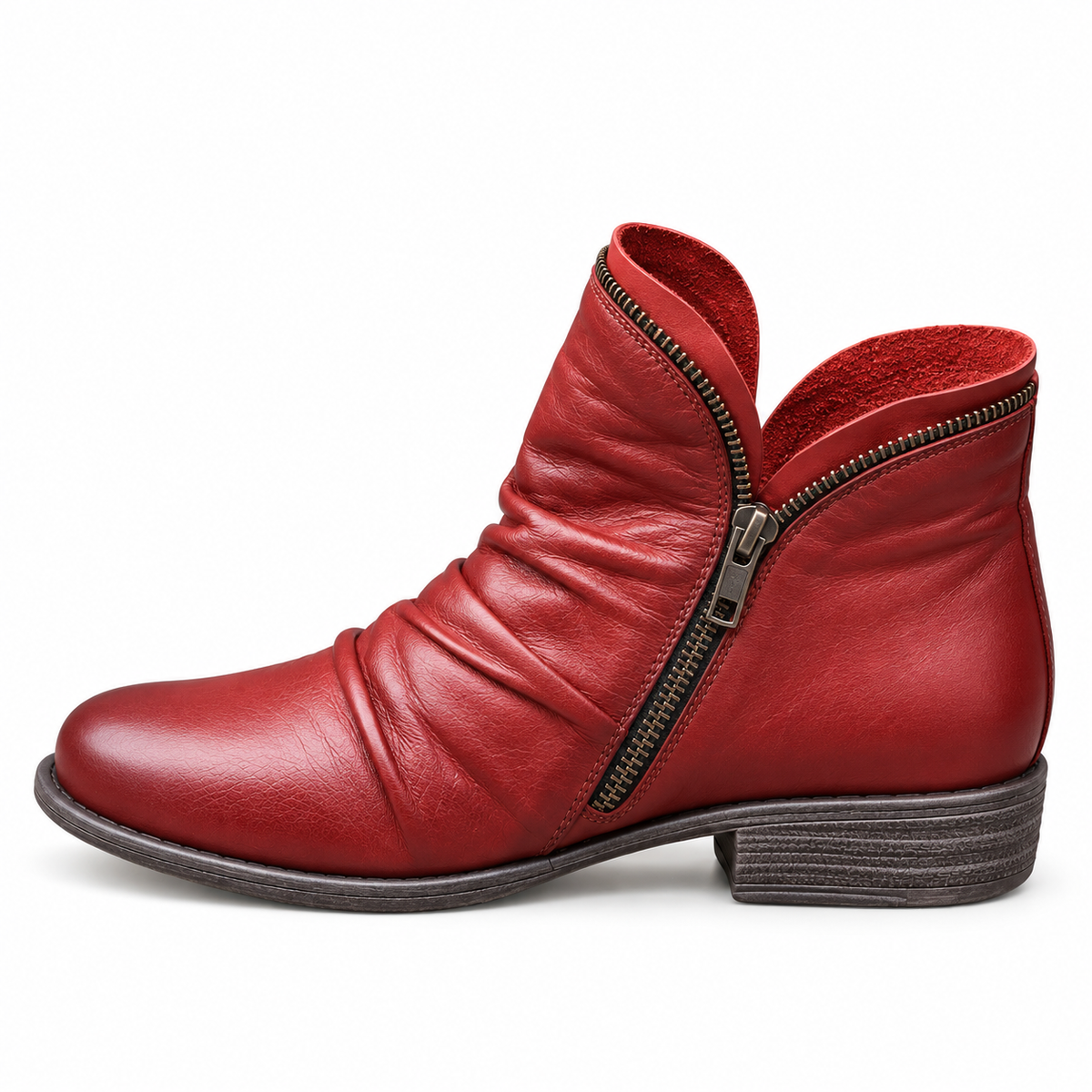 Botines Suzanne de Piel con Cremallera