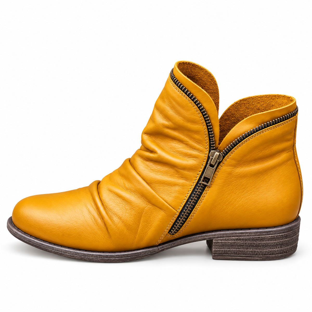 Botines Suzanne de Piel con Cremallera