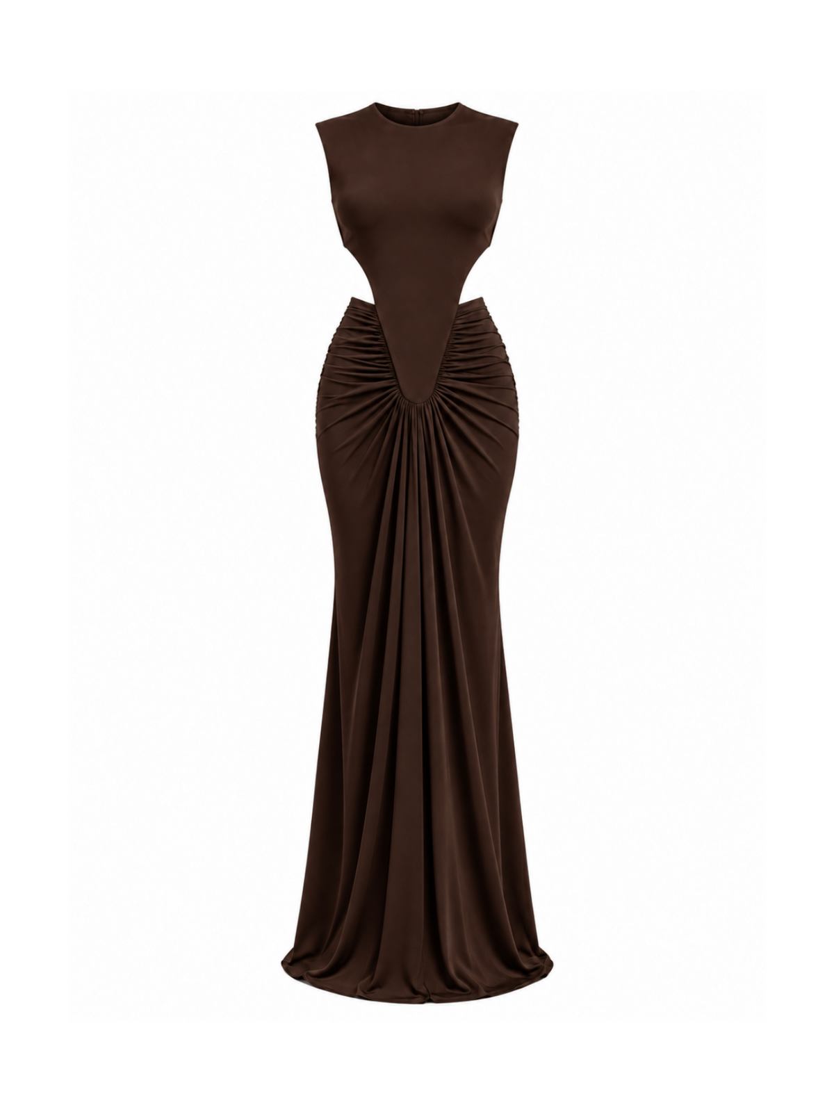 ANAIS | Vestido Elegante Marrón con Cut-Out