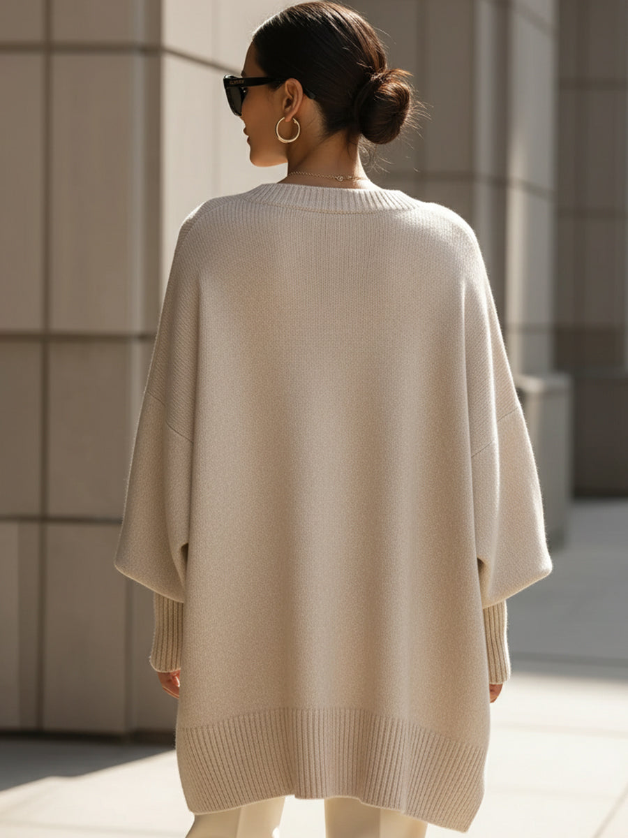 WANWEN | Jersey de lana cuello redondo