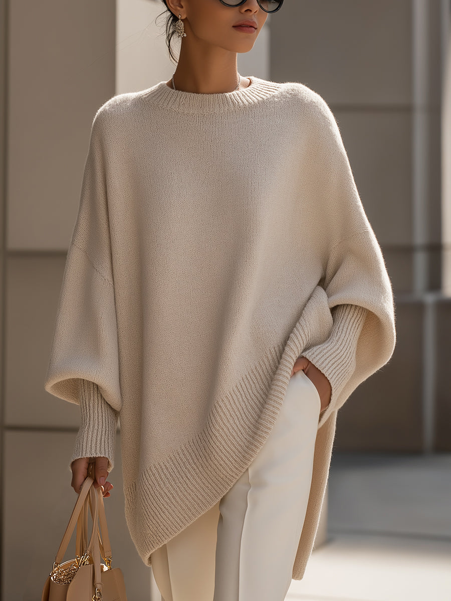 WANWEN | Jersey de lana cuello redondo