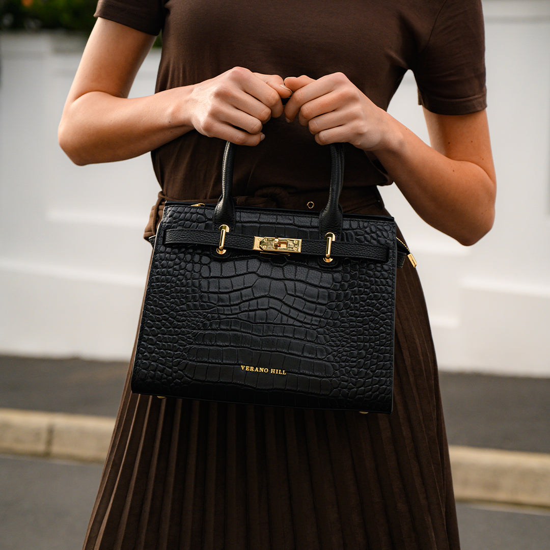 Bolso de Piel de Cocodrilo Verano Hill