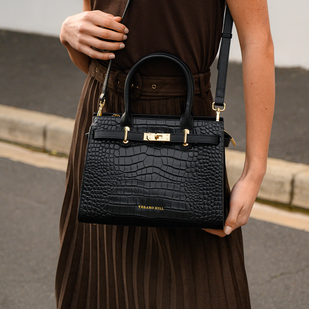 Bolso de Piel de Cocodrilo Verano Hill