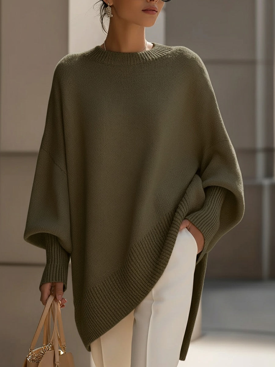 WANWEN | Jersey de lana cuello redondo