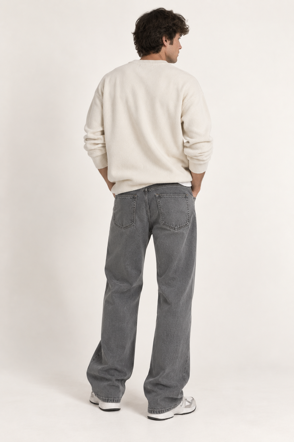 Pantalón de Hombre Gris Corte Recto y Estilo Urbano