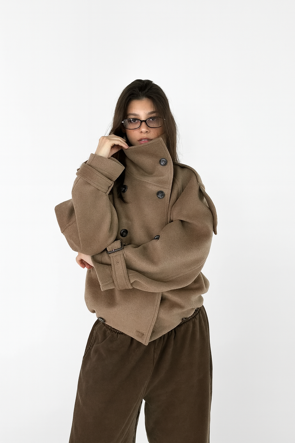 Abrigo Oversize Cuello Alto Selena
