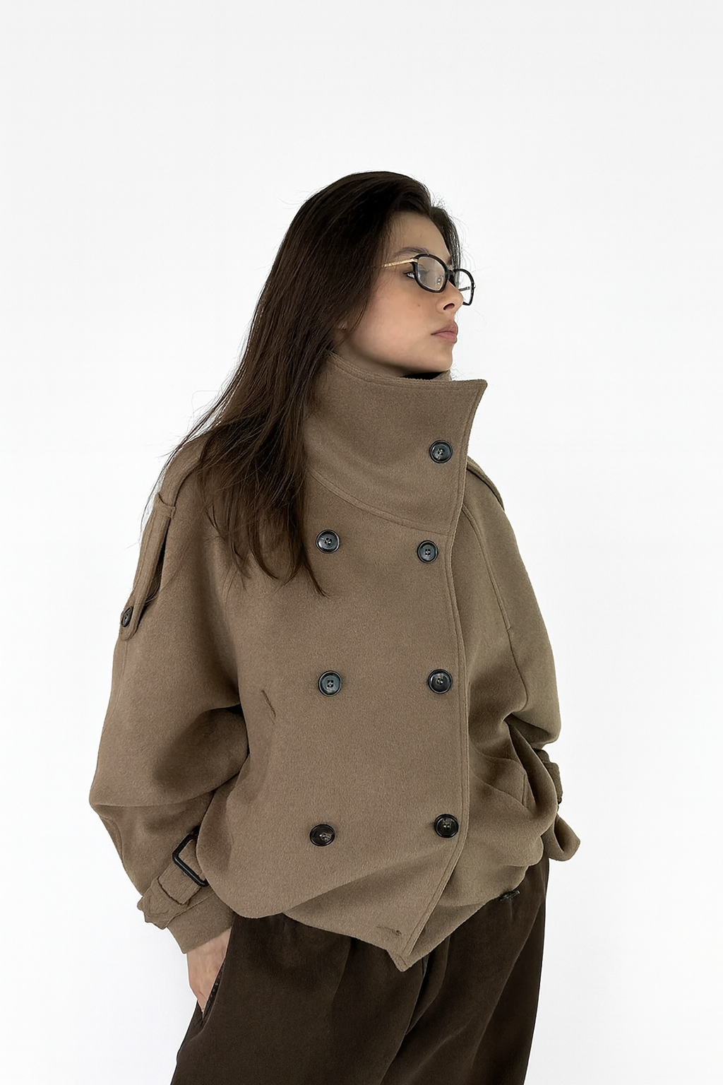 Abrigo Oversize Cuello Alto Selena
