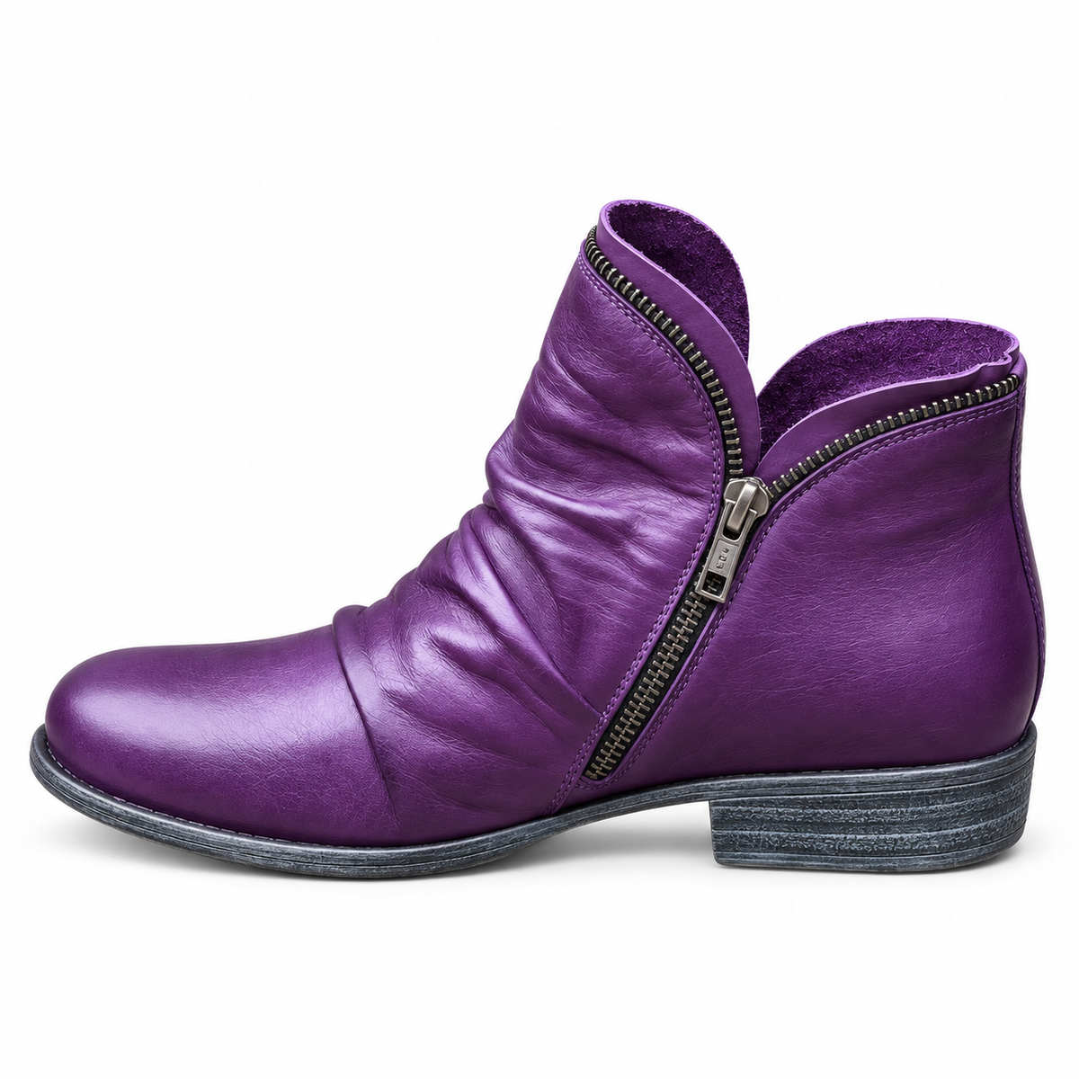 Botines Suzanne de Piel con Cremallera