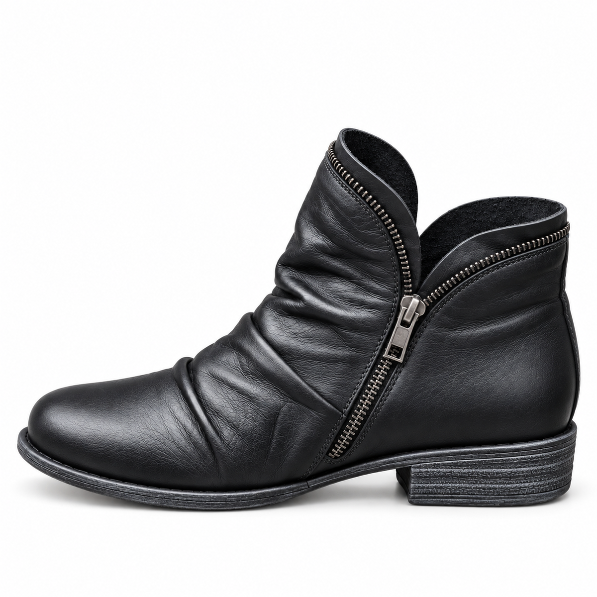 Botines Suzanne de Piel con Cremallera