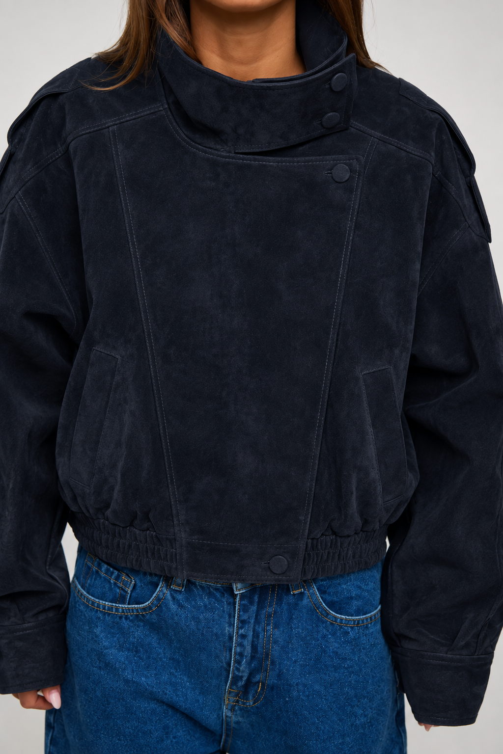 Chaqueta Negra Cuello Alto Laurent