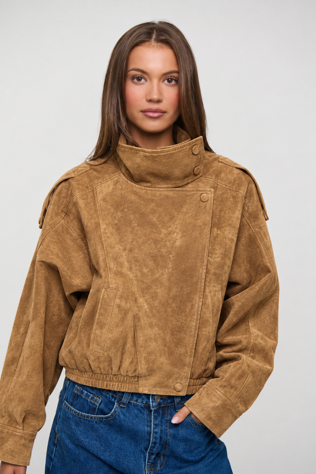 Chaqueta Negra Cuello Alto Laurent