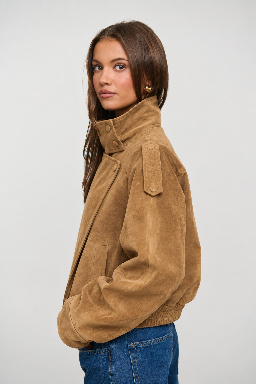 Chaqueta Negra Cuello Alto Laurent