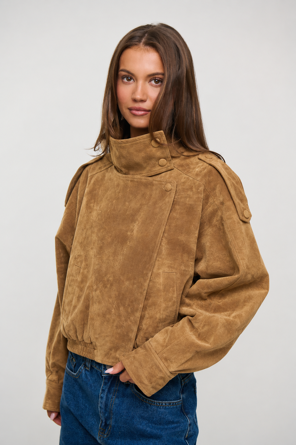 Chaqueta Negra Cuello Alto Laurent