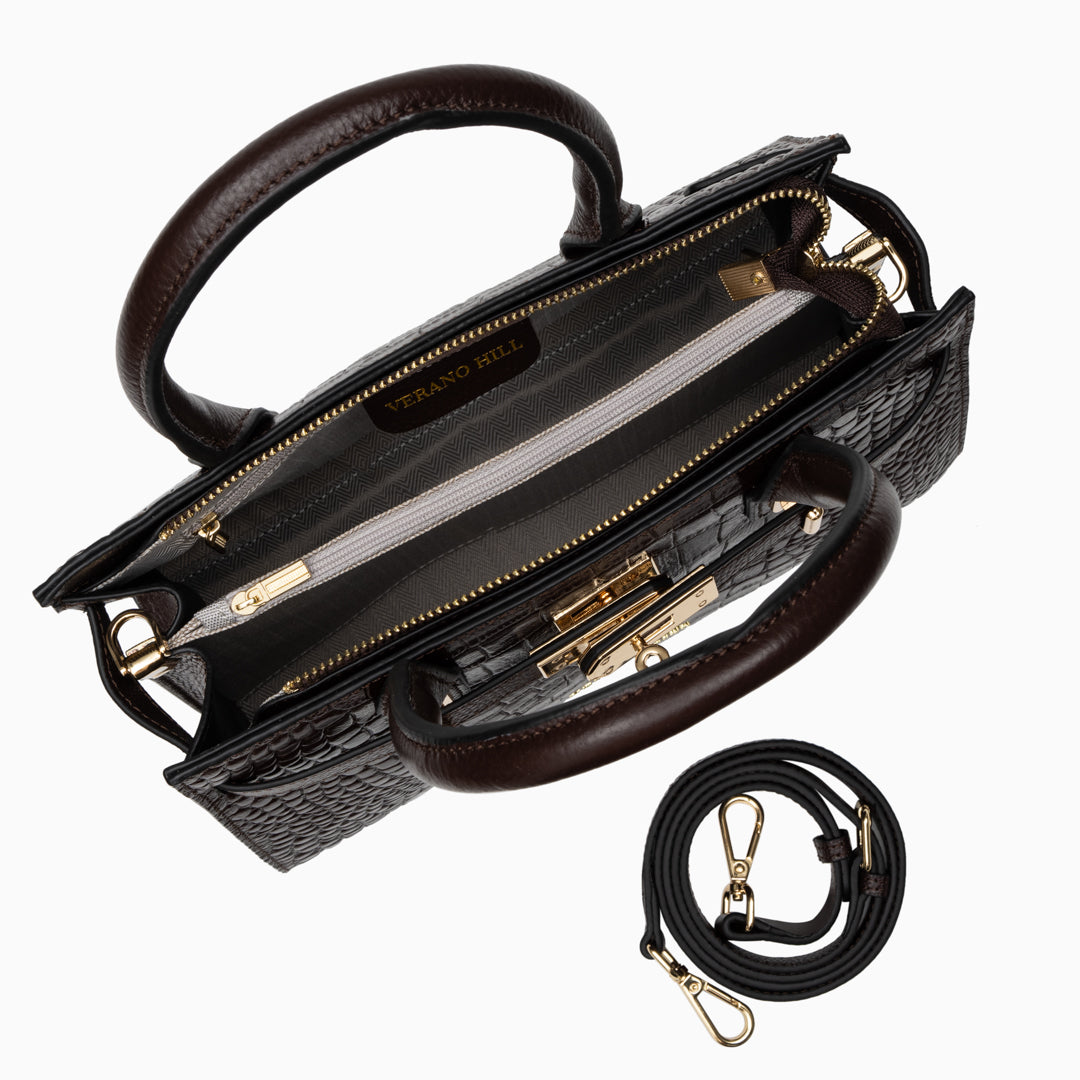 Bolso de Piel de Cocodrilo Verano Hill