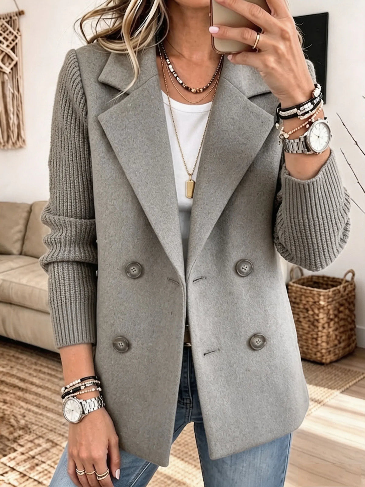 Chaqueta Blazer de Punto | Carla