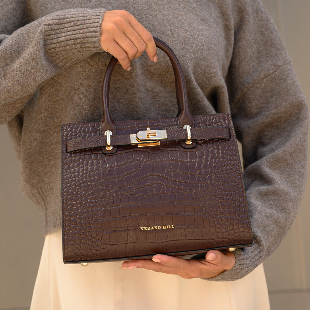 Bolso de Piel de Cocodrilo Verano Hill