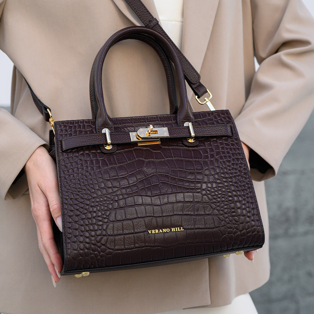 Bolso de Piel de Cocodrilo Verano Hill
