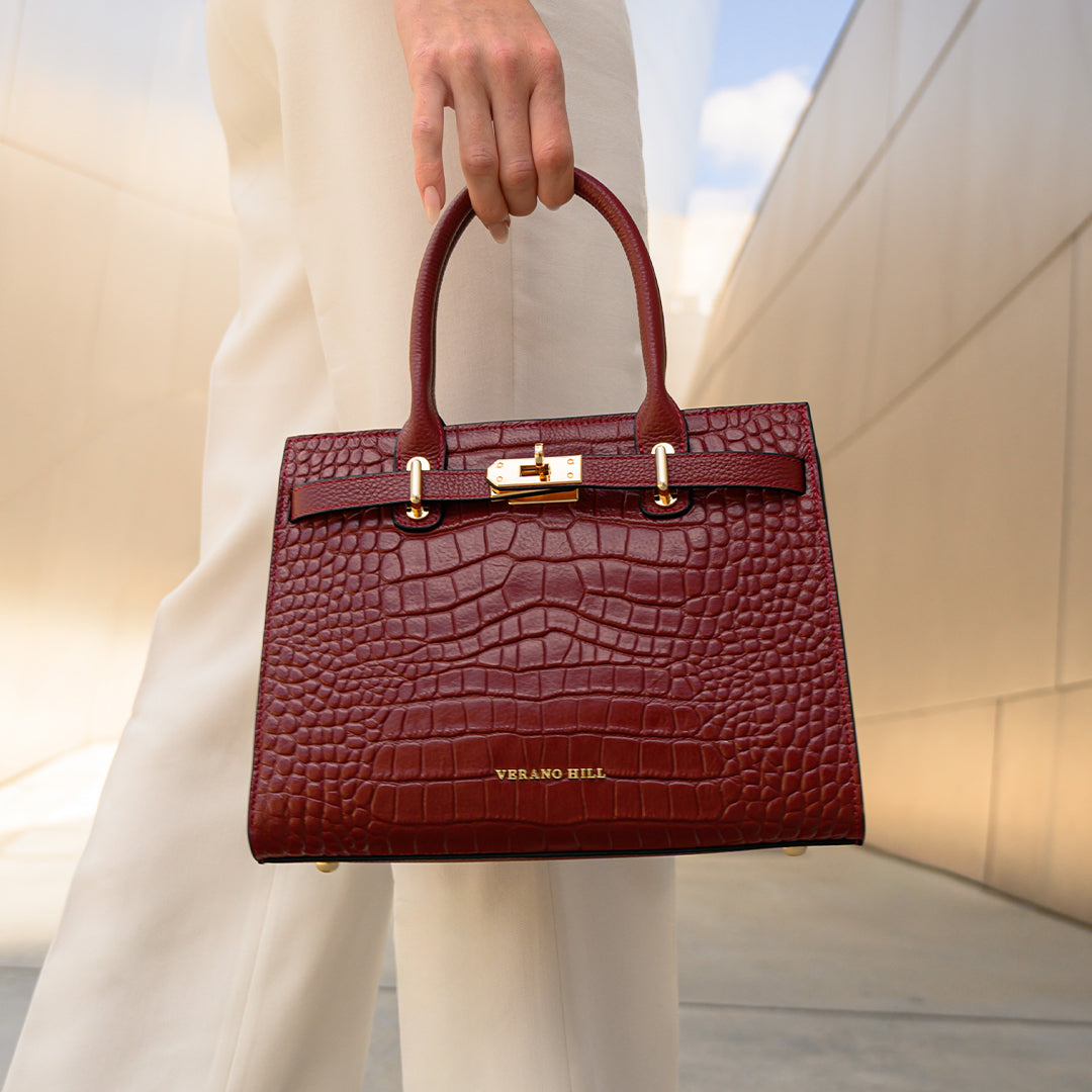 Bolso de Piel de Cocodrilo Verano Hill