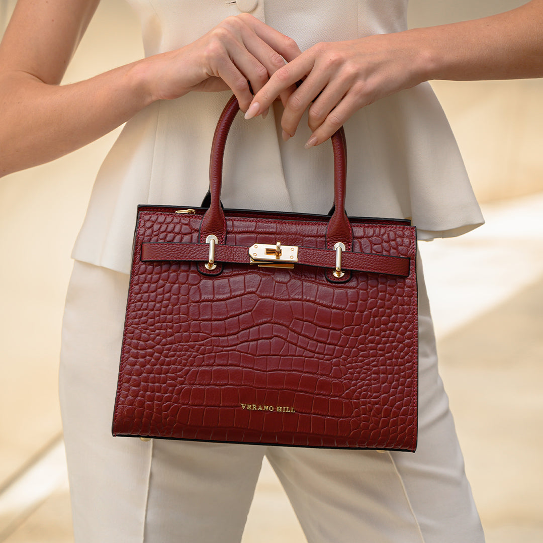 Bolso de Piel de Cocodrilo Verano Hill