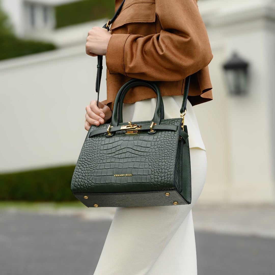 Bolso de Piel de Cocodrilo Verano Hill
