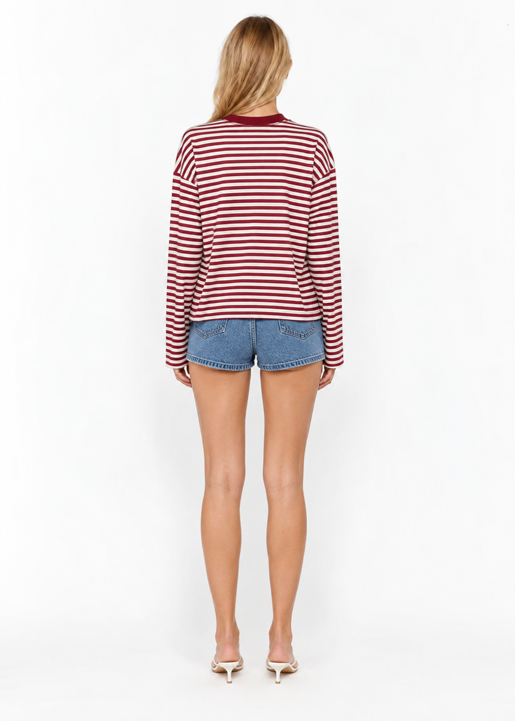 Jersey Corto Rayas Celeste
